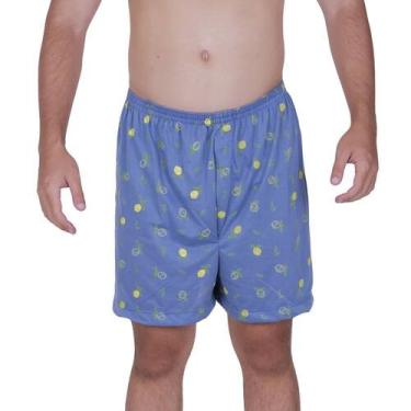 Imagem de Samba Canção Short de Dormir Masculino Confortável Estampado - NAKA MO