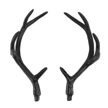 Imagem de Chifres de veado de plástico DIY: chifres de carneiro artificial chifres de Halloween chifres faixa de cabeça fantasia DIY chifre aro de chifre de diabo aro de cabelo cosplay vestido chique adereços para fotos