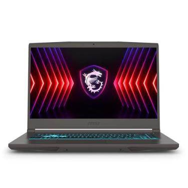 Imagem de msi Notebook para jogos fino de 15,6 polegadas FHD 144 Hz, AMD Ryzen 5 7535HS, 16 GB de RAM, SSD de 512 GB, NVIDIA GeForce RTX 4050, webcam, teclado retroiluminado, cinza, Windows 11 Home
