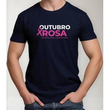 Imagem de Camiseta Camisa Adulto Feminina Masculina Algodão Outubro Rosa Prevenç