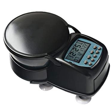 Imagem de Alimentador automático de peixes alimentador digital programável para tanque de aquário, alimentador automático de lagos de peixes, pequeno dispositivo de alimentação, temporização inteligente e