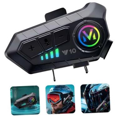 Imagem de Intercomunicador para Motociclista V10 com LED - Rick Imports