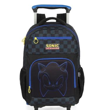 Imagem de Mochila de Rodinhas Com Alça Luxcel Sonic Quadriculado Preto