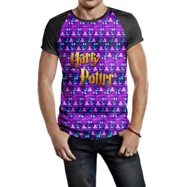 Imagem de Camiseta Raglan Masculina Harry Potter Full Print Ref:388 - smoke, Pre