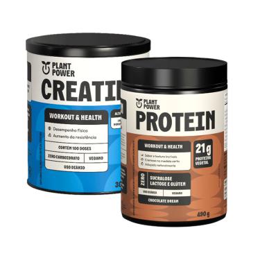 Imagem de Kit Creatina Monohidratada e Proteína Chocolate Plant Power
