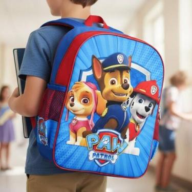 Imagem de Mochila Escolar Infantil Patrulha Canina G Costas Azul - SM, Azul
