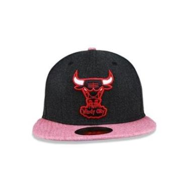 Imagem de BONÉ NEW ERA 5950 CHICAGO BULLS HEATHER PRETO VERMELHO-Masculino