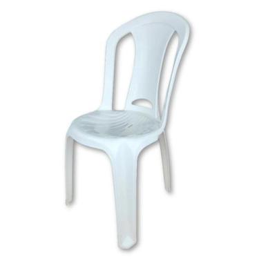 Imagem de Cadeira Plástico Branca Resistente Área De Lazer Suporta 154kg - RIO C