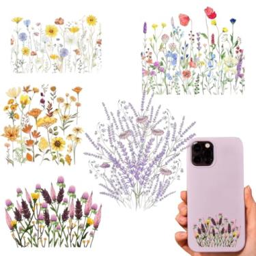 Imagem de Envelopes de copo UV DTF - adesivos de copo de plantas e flores para caneca garrafa de água de vidro, artesanato DIY para notebook, bagagem, laptop, carro, decalque de transferência à prova d'água