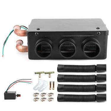 Imagem de Aquecedor de carro universal de 50 W com 3 furos portátil de inverno aquecedor rápido de remoção de geada baixo ruído automotivo um condicionador IR para aquecimento e descongelamento, aquecedor