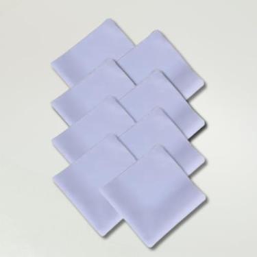 Imagem de Kit de Guardanapos Basic, 8 Peças, Tecido Oxford, 35x35cm, Mesa Posta, Decoração Elegante (Branco)