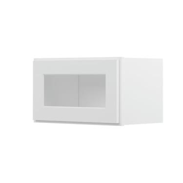 Imagem de Furinno Armário de cozinha de parede coqueteleira, com porta única, vidro não incluído, pronto para montar, 30 cm P x 53 cm L x 30 A, branco