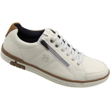 Imagem de Sapatênis Pegada Nature Microfibra Zíper Masculino, Bege, 41