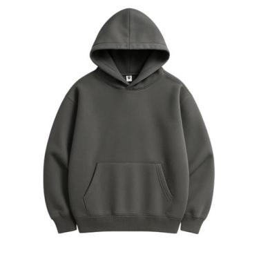 Imagem de Moletom Unissex com Capuz, Blusão 100 Algodão, Disponível em Cinza, Pr