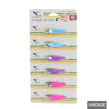 Imagem de Cortador de Unha Ferro 5cm 6 Peças Color - Tudo em Caixa
