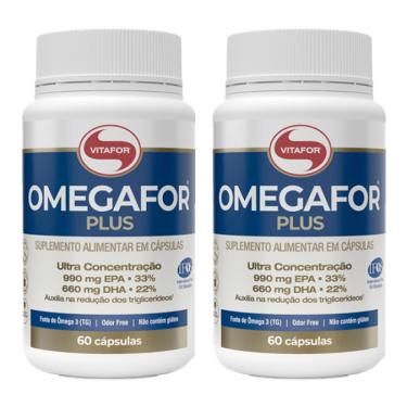 Imagem de Kit 2X: Omegafor Plus Ômega 3 1g Vitafor 60 Cápsulas