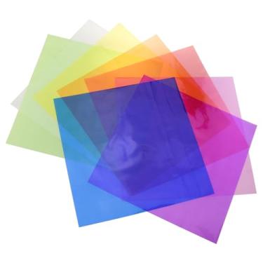 Imagem de LUORNG 120 peças de celofane colorido para artesanato, papel de embrulho de celofane colorido para filtro de luz de gel, decorações de artesanato DIY (multicolorido, 18 x 19 cm)