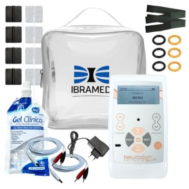 Imagem de Neurodyn Portátil Ibramed TENS/FES – Aparelho de Eletroestimulação Muscular e Analgésica | 2 Canais Bivolt Recarregável + Kit com Gel, Eletrodos, Faixa e Bolsa