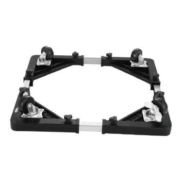 Imagem de ＫＬＫＣＭＳ Carrinho para eletrodomésticos, suporte para mini geladeira com base móvel antivibração e rodízios, suporte para máquina de lavar e amaciante, Ajuste de 40 a 60 Cm