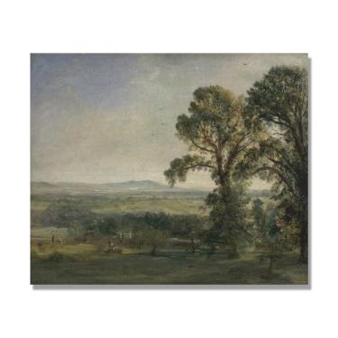 Imagem de NHLDZYH Arte de parede John Constable, (sem título 2), pôster de pinturas famosas, decoração de parede com impressão de imagem retrô de romantismo. Apenas tela 60 x 72 cm - 23,6 x 28,3 pol