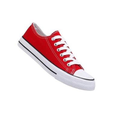 Imagem de Tênis Urban Casual Canvas para Homens Vermelho/Branco - 7088 +1 - Ligh