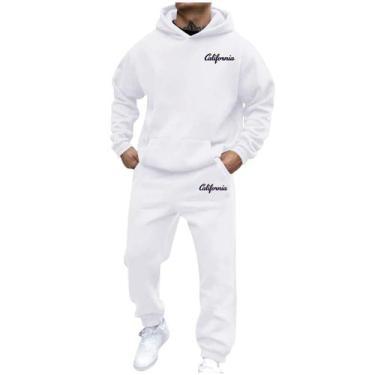 Imagem de Conjunto de roupas de corrida para homens, 2 peças de agasalho casual 