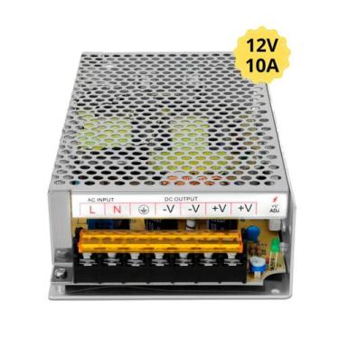 Imagem de Fonte Chaveada Colmeia 12V 10A Para Câmera Segurança CFTV Fita Led Som