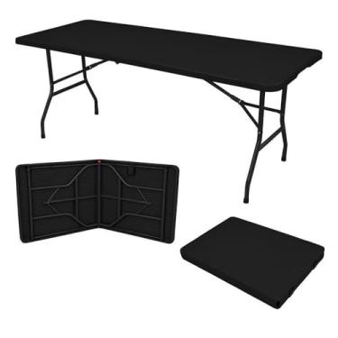 Imagem de Mesa Dobrável Gallant Vira Maleta Portátil 1,80m Preto com Alça (gmd22a01a-pt)