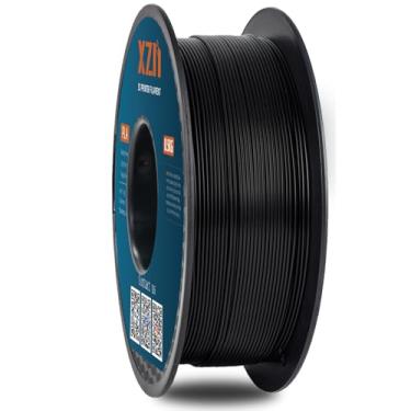 Imagem de XZN Filamento PLA 1,75 mm preto, carretel de 500 g (0,5 kg), precisão de +/-0,02 mm, sem entupimento/bolha, excelente aderência de camada, serve na maioria das impressoras 3D FDM, preto