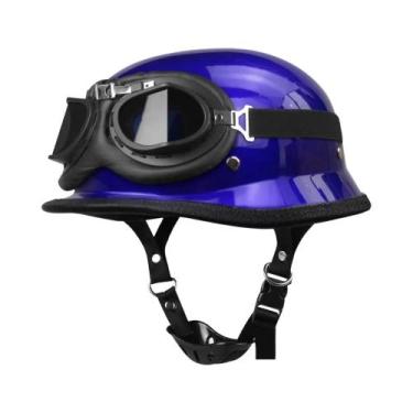 Imagem de Capacete Vintage Alemão De Couro Para Motocicleta, Certificado DOT, Ca