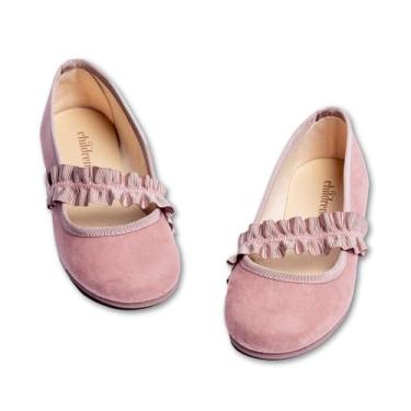 Imagem de ChildrenChic Mary Jane Tênis com tiras elásticas – Sapatos para meninas (bebês/crianças pequenas), Batom, 1 Little Kid