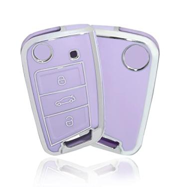 Imagem de Capa para chave Ibiza mk7 Tiguan mk2 para carro Skoda Octavia Volkswagen Golf Key Case Seat Key Cove