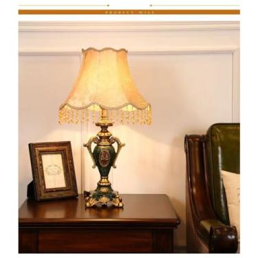 Imagem de Luminária de mesa retrô americana, estilo europeu de luxo, para sala de estar, quarto, escritório, casa de campo (B D40H70CM, 1 unidade)