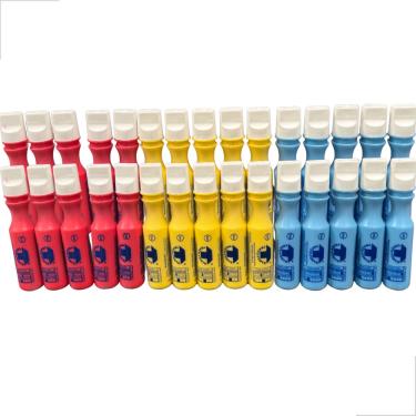 Imagem de Kit 30 Marcadores Industriais 10 Vermelho + 10 Amarelo + 10 Azul 2mm 