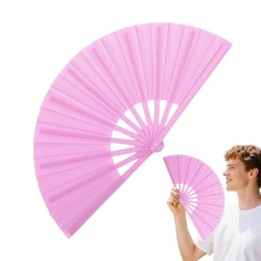 Imagem de Ventilador dobrável - Ventilador de mão para dançar | Adereços de dança dobráveis leves e portáteis para decoração de festivais de festas, cosplay, palco de evento de dança