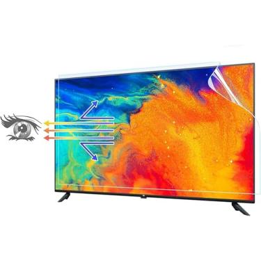Imagem de Wzglod Protetor de tela de monitor antiluz azul de 32-75 polegadas para TV LCD, LED, OLED e QLED 4K HDTV, reduz a tensão ocular e capa de tela de computador antirreflexo