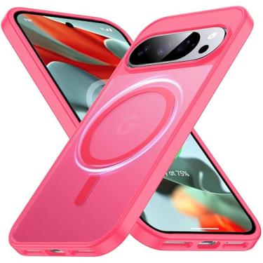 Imagem de FNDMIL Capa magnética NO.1 para Google Pixel 9 Pro XL com MagSafe [teste de queda de grau militar] [Fosco translúcido][Antiimpressões digitais] Capa de silicone macio para Google Pixel 9 Pro XL, fina