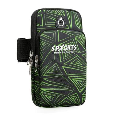 Imagem de Suporte de telefone para corrida braçadeira esportiva bolsa de celular para mulheres e homens faixa de braço manga ajuste esporte academia caminhada