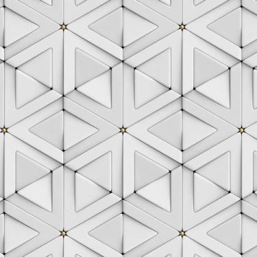 Imagem de Papel Parede 3D Losango Cinza Geometrico Adesivo Decorativo - LRP