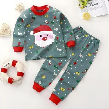 Imagem de Conjunto de Pijamas de Algodão para Bebês - Roupa de Dormir para Recém