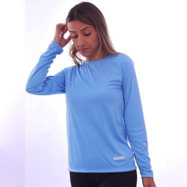 Imagem de Camisa Dry Feminina Proteção UV UVB Manga Longa Academia Esportes Aquáticos Corrida Segunda Pele-Feminino