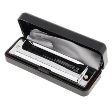 Imagem de Gaita profissional 10 e 24 furos 8K titânio tremolo tom chave C (tipo A)