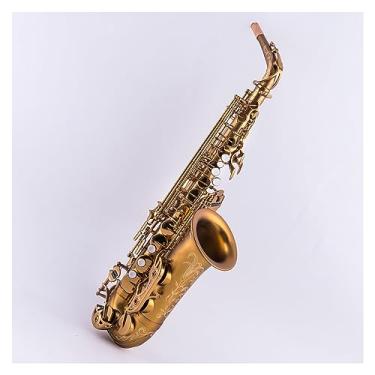 Imagem de Saxofone alto profissional tipo japonês 62 teclas tipo eb fosco laca dourada com estojo bocal