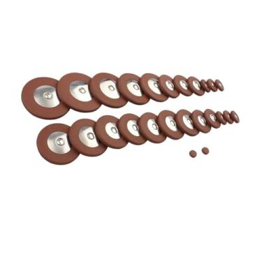 Imagem de Acessórios profissionais de saxofone, almofadas de saxofone, acessórios para instrumentos de sopro de madeira, botões universais, almofadas de couro para saxofone alto tenor, peças de instrumento de