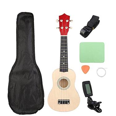 Imagem de Conjunto de Ukulele Ukulele infantil 21 ukulele guitarra soprano 4 cordas Uke Havaí baixo conjunto de instrumentos musicais + afinador + corda + alça + bolsa