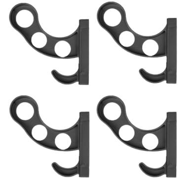 Imagem de Kit 04 Suporte De Capacete Para Pendurar Gancho Chave Moto Preto - Gancho de Parede para Pendurar Jaqueta, Luvas, Mochila e Acessórios - Organizador Completo para Motociclista