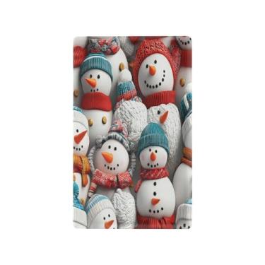 Imagem de Blueangle Placa de parede decoradora de capa em branco, tamanho padrão, 1 gangue, bonequinhos de neve, capa para interruptor para quarto de escritório em casa, 12 x 7 cm, nº 950