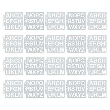 Imagem de 20 unidades modelo de pintura padrão de letra vazada pontilhado desenho ferramenta auxiliar de aiveca para pintura artesanal decoração de parede artesanato de papel feito de