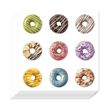 Imagem de AHANDMAKER 180 peças adesivos de planejador de donuts, adesivos coloridos de sobremesa, para agenda, agenda, scrapbook, artesanato, artes, diário, saco de presente, selo de padaria e decoração de