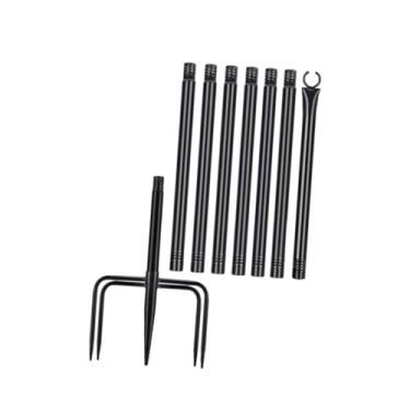 Imagem de Ｂｅｓｇａ Poste de iluminação com estaca para fixação no solo, robusto, com 106,30 polegadas de altura, ideal para quintal, jardim, deck, gramado e pátio.